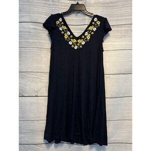 LOFT Embroidered Flutter Swing Dress Size S